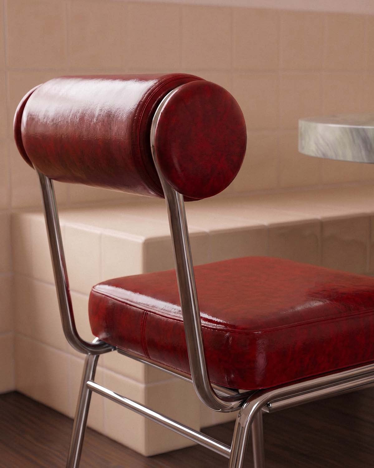 Sedia da Pranzo in Similpelle e Metallo Elin, immagine della galleria 3
