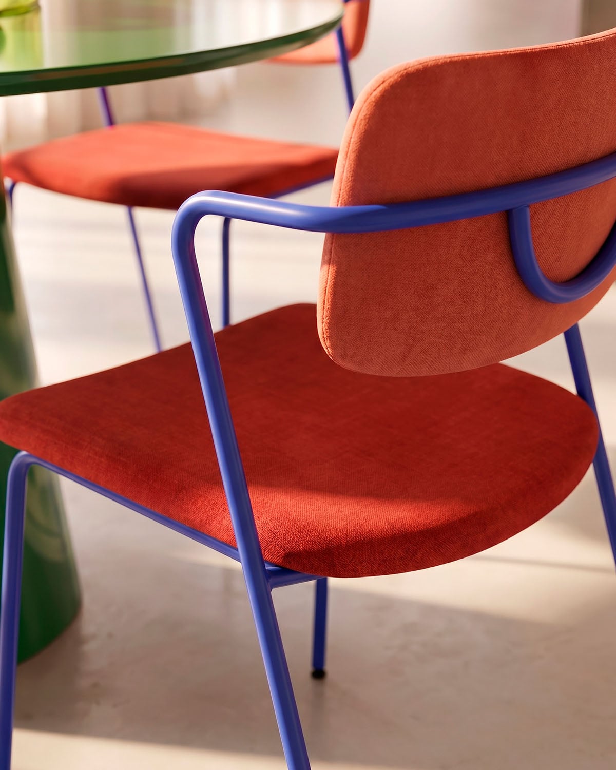 Pack 2 di Sedie da Pranzo in Velluto e Tessuto Irun, immagine della galleria 3