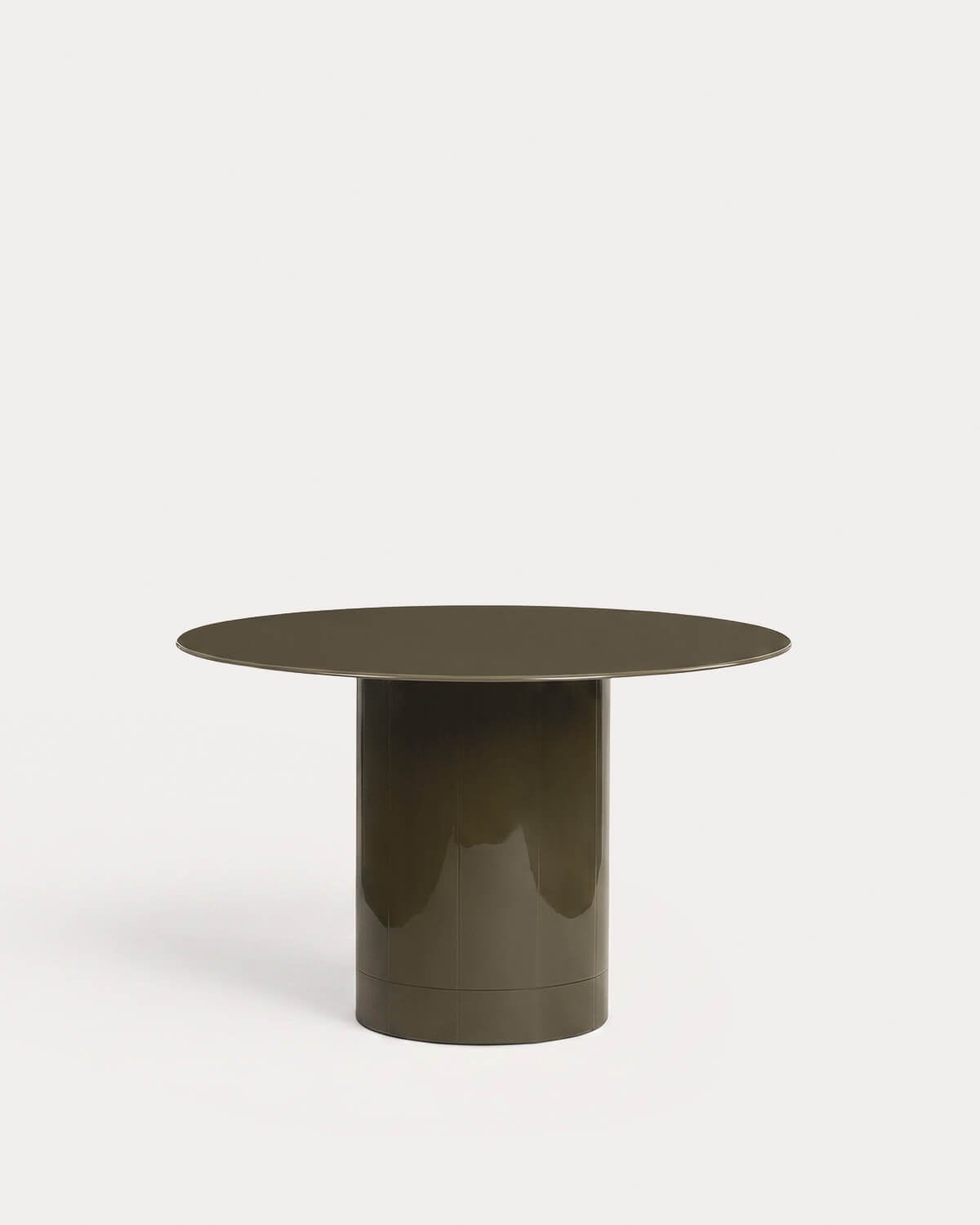 Tavolo da Pranzo Rotondo in Vetro e Legno (Ø120 cm) Merne, immagine della galleria 1