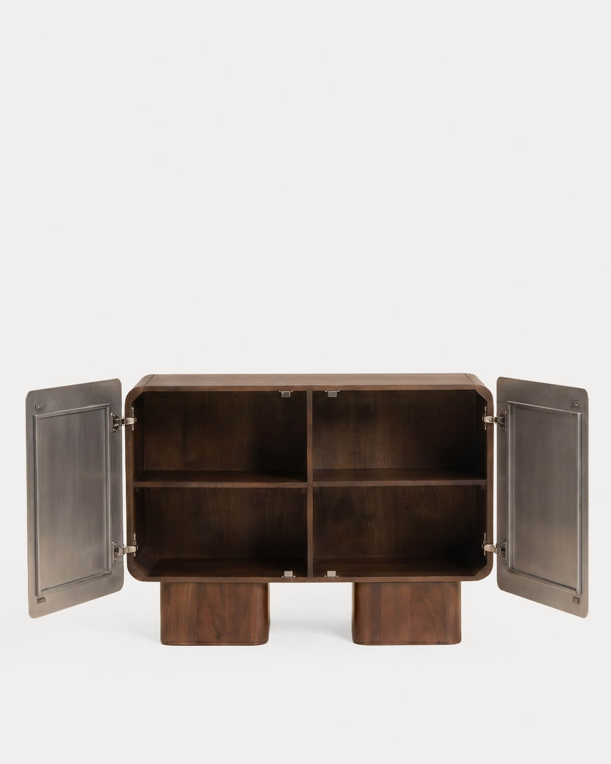 Credenza bassa con 2 ante 100x40 cm in legno di mango e metallo Arties, immagine della galleria 4