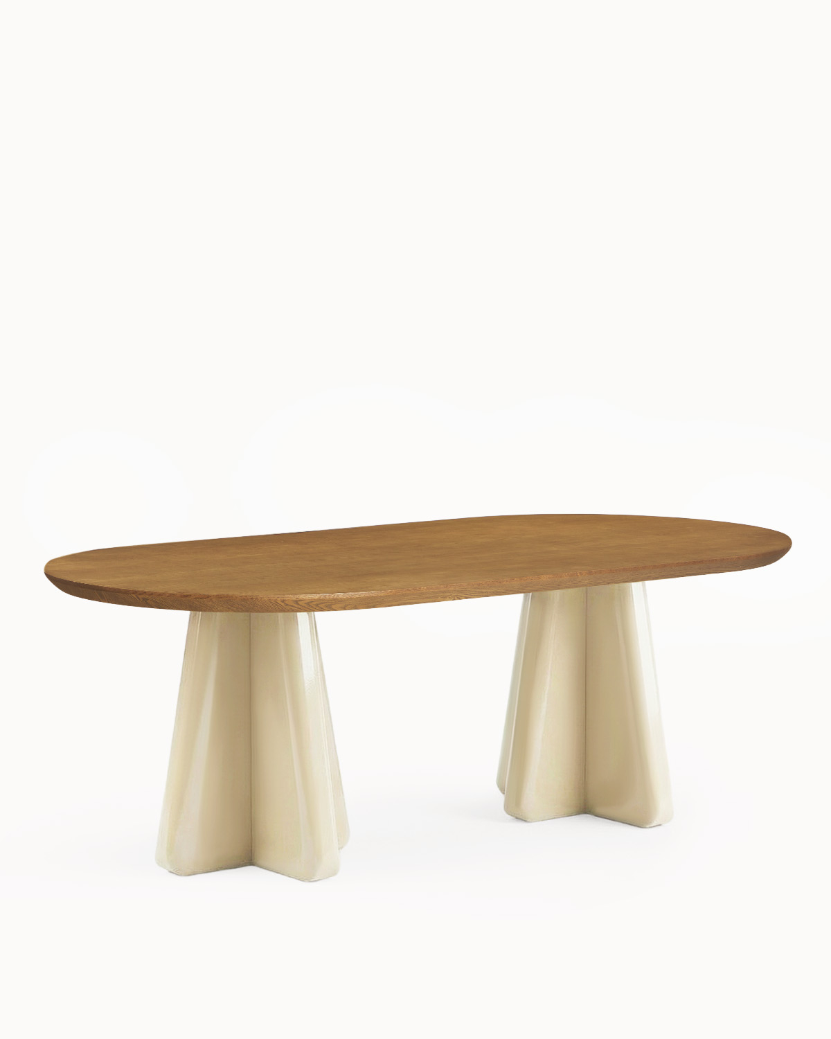 Tavolo da pranzo ovale 220x110 cm in legno Roxenna, immagine della galleria 1