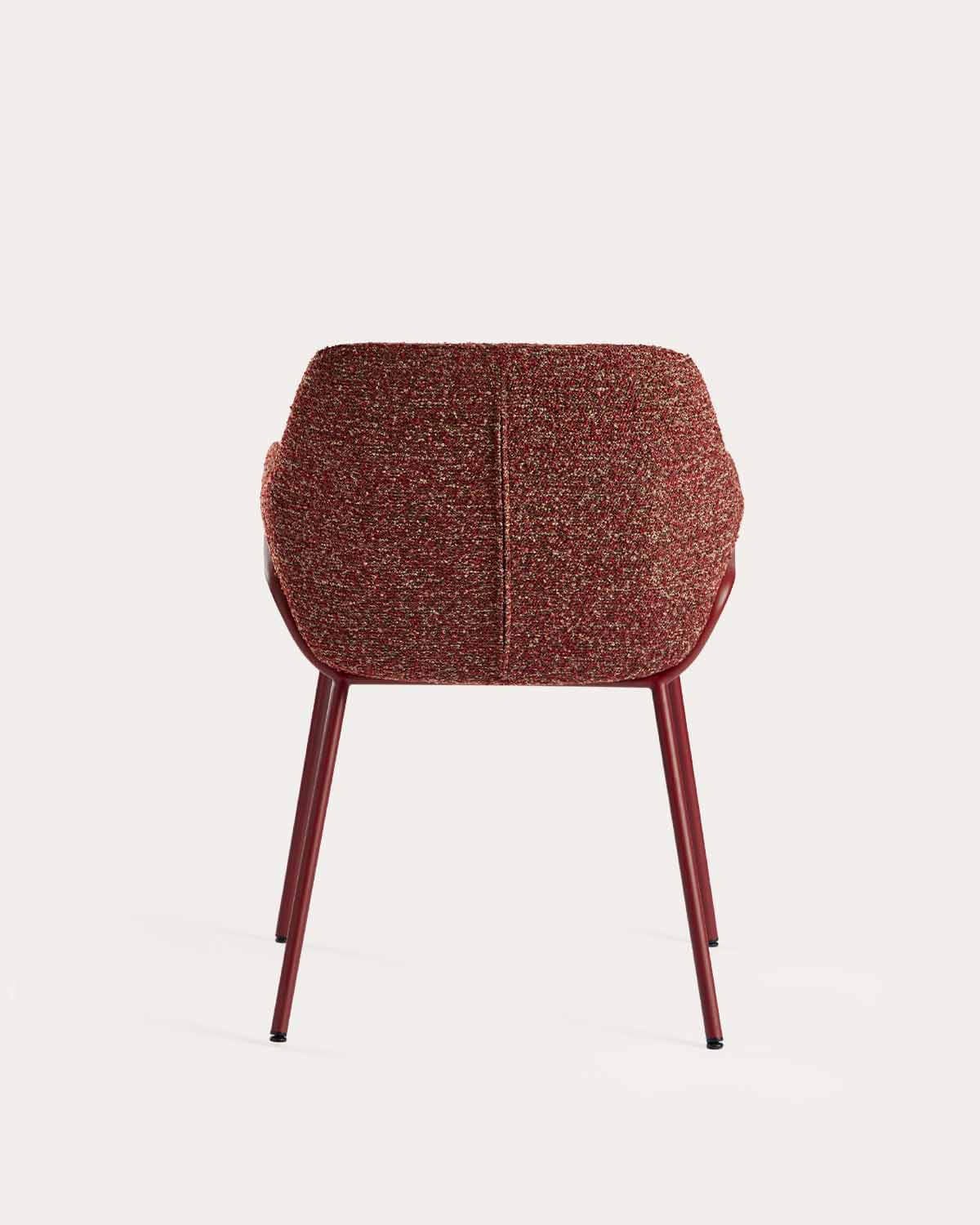 Pack da 4 sedie da pranzo con braccioli in tessuto e metallo Oisin, immagine della galleria 3