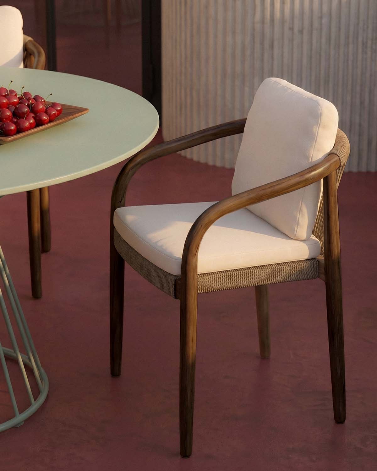 Set di 4 sedie da esterno in legno di acacia Loli, immagine della galleria 2
