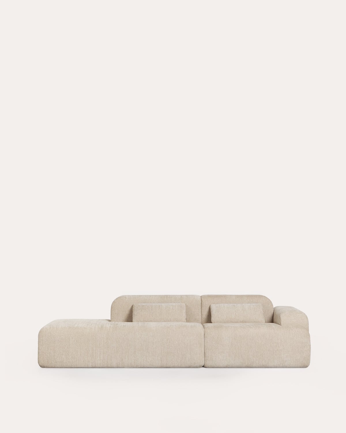 Divano Modulare a 2 Pezzi confezionato Sottovuoto con Modulo Chaise Longue e Modulo Angolare in Tessuto Rhys, immagine della galleria 1