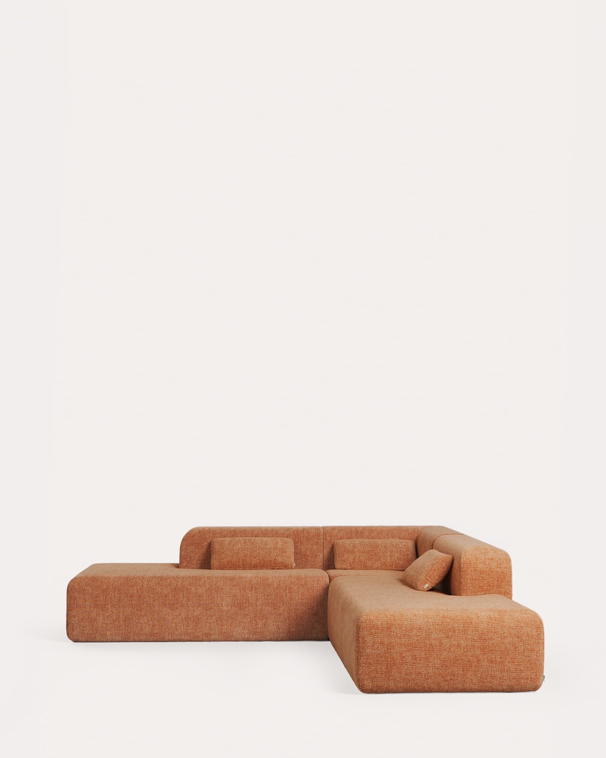 Divano Modulare a 3 Pezzi confezionato Sottovuoto con 2 Moduli Chaise Longue e Modulo Angolare in Tessuto Rhys, immagine della galleria 2