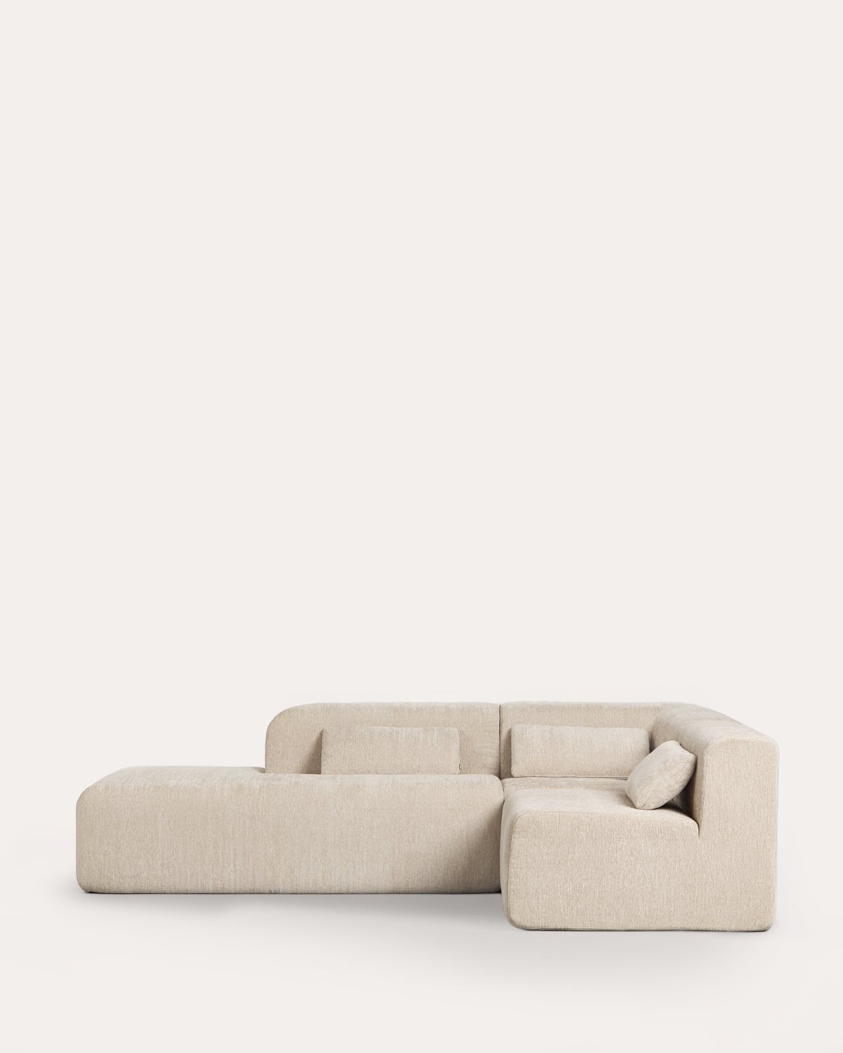 Divano Modulare a 3 Pezzi confezionato Sottovuoto con Modulo Chaise Longue, Modulo Angolare e Modulo Centrale in Tessuto Rhys, immagine della galleria 1