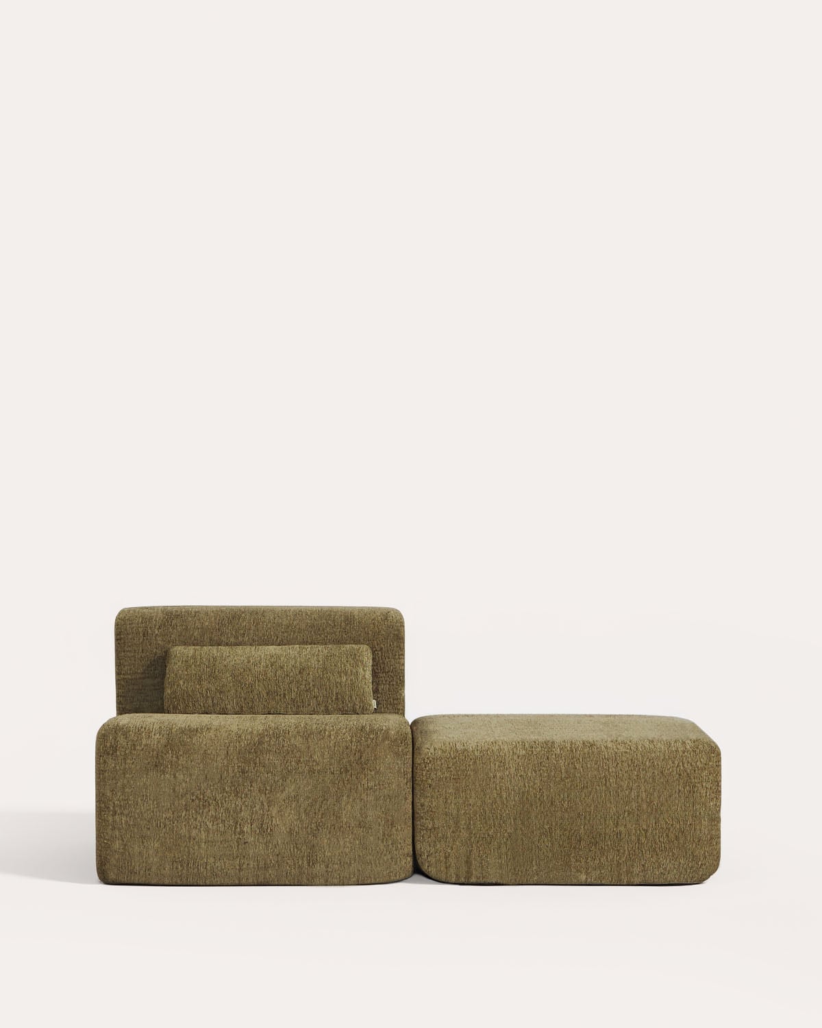 Poltrona modulare sottovuoto con modulo pouf in tessuto Rhys, immagine della galleria 1