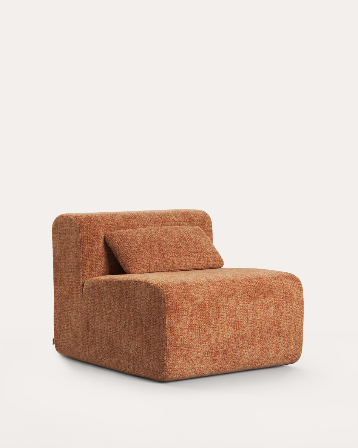 Divano modulare sottovuoto a 4 pezzi con moduli angolari, modulo centrale e modulo chaise longue in tessuto Rhys, immagine della galleria 4