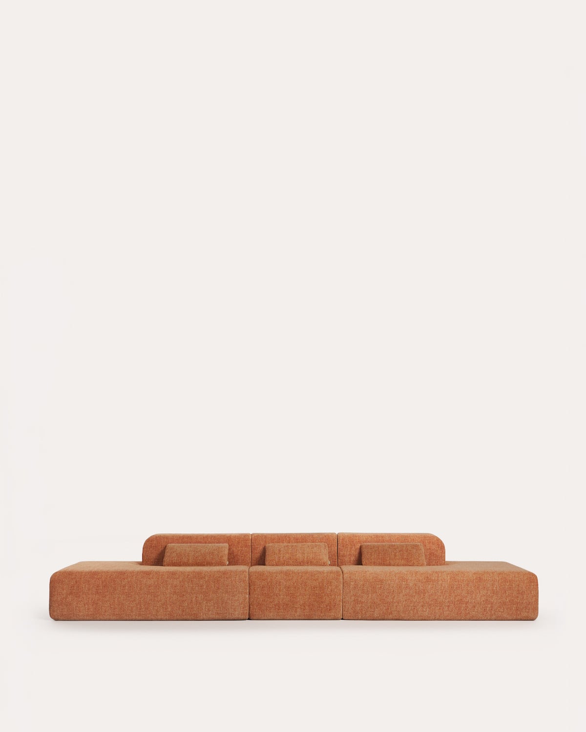Divano Modulare a 3 Pezzi confezionato Sottovuoto con 2 Moduli Chaise Longue e Modulo Centrale in Tessuto Rhys, immagine della galleria 1
