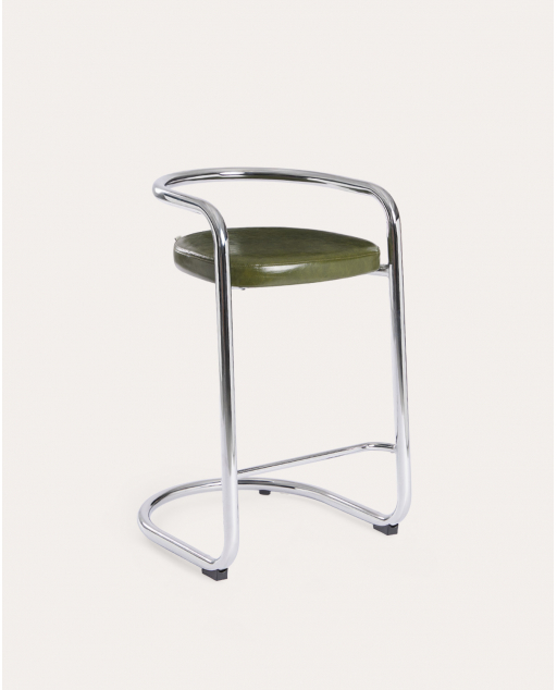 Sgabello Alto (65 cm) in Metallo e Tessuto Aryo