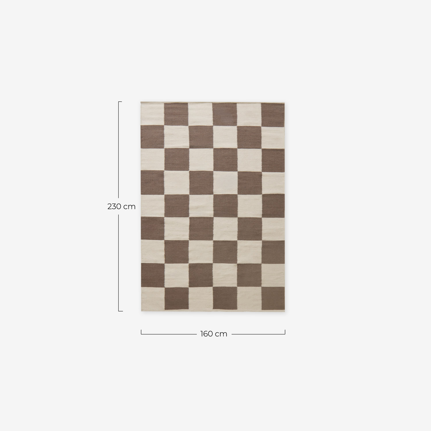 Tappeto rettangolare 230x160 cm in lana Myla, Misure