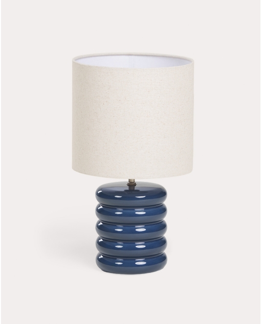 Lampada da tavolo in ceramica e tessuto Ryota