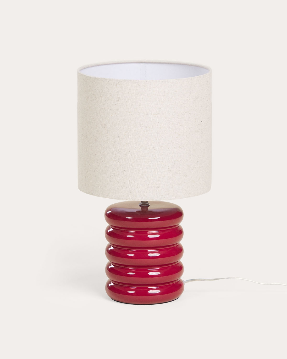 Lampada da tavolo in ceramica e tessuto Ryota, immagine della galleria 1
