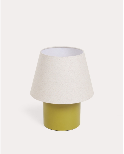 Lampada da tavolo in ceramica e tessuto Haruo