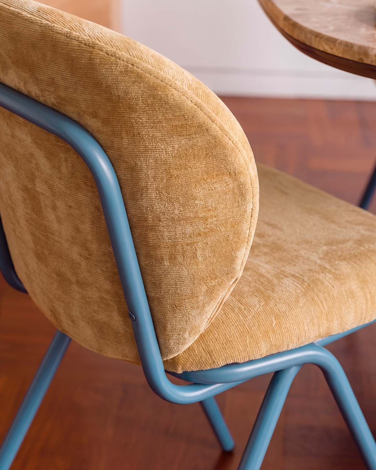 Set di 2 sedie da pranzo in metallo e tessuto Mirabal, immagine della galleria 3