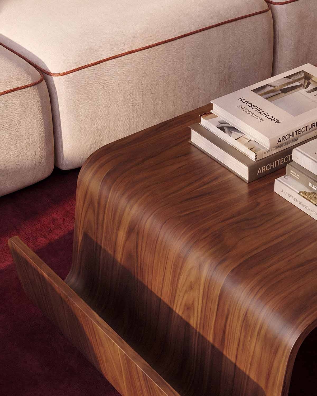 Tavolino da caffè rettangolare in legno 100x72 cm Shanger, immagine della galleria 3