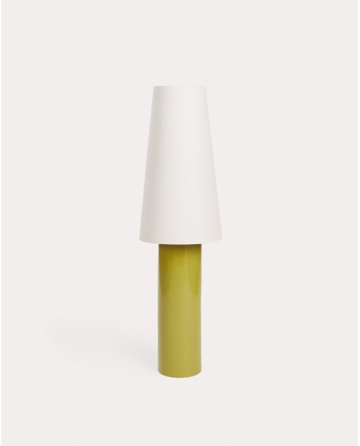 Lampada da terra in ceramica e tessuto Haruo