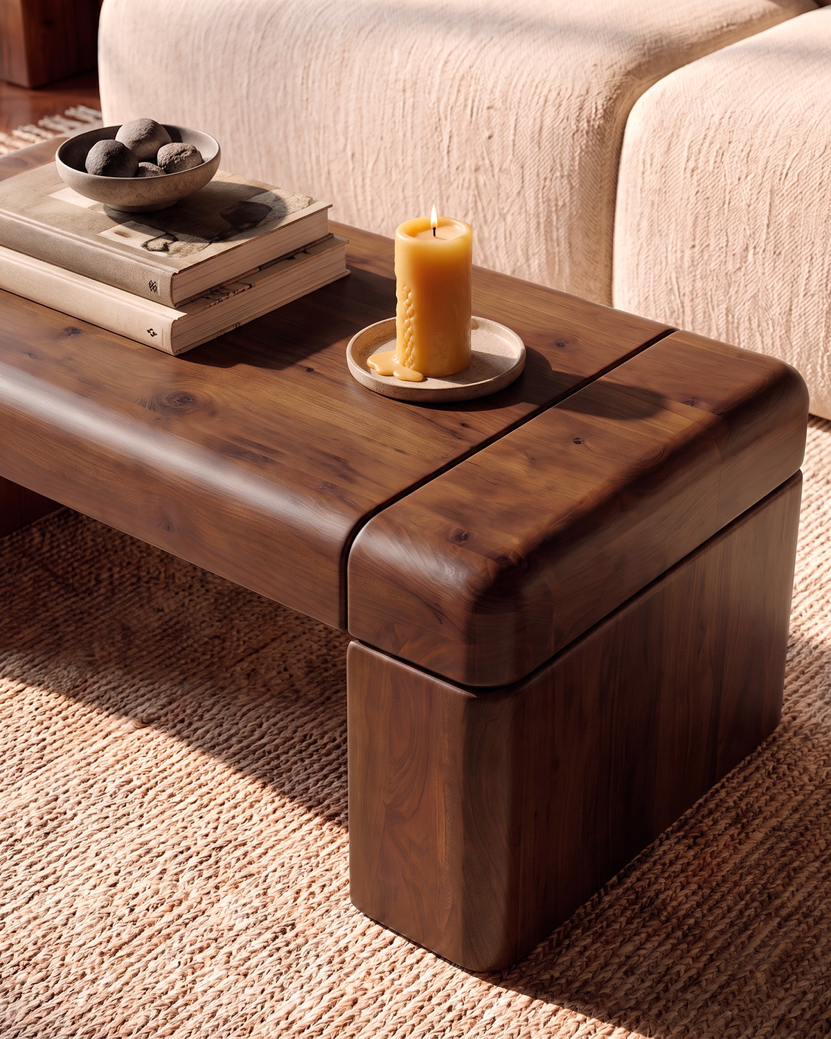 Tavolino da caffè in legno di mango 120x70 cm Thalia , immagine della galleria 3