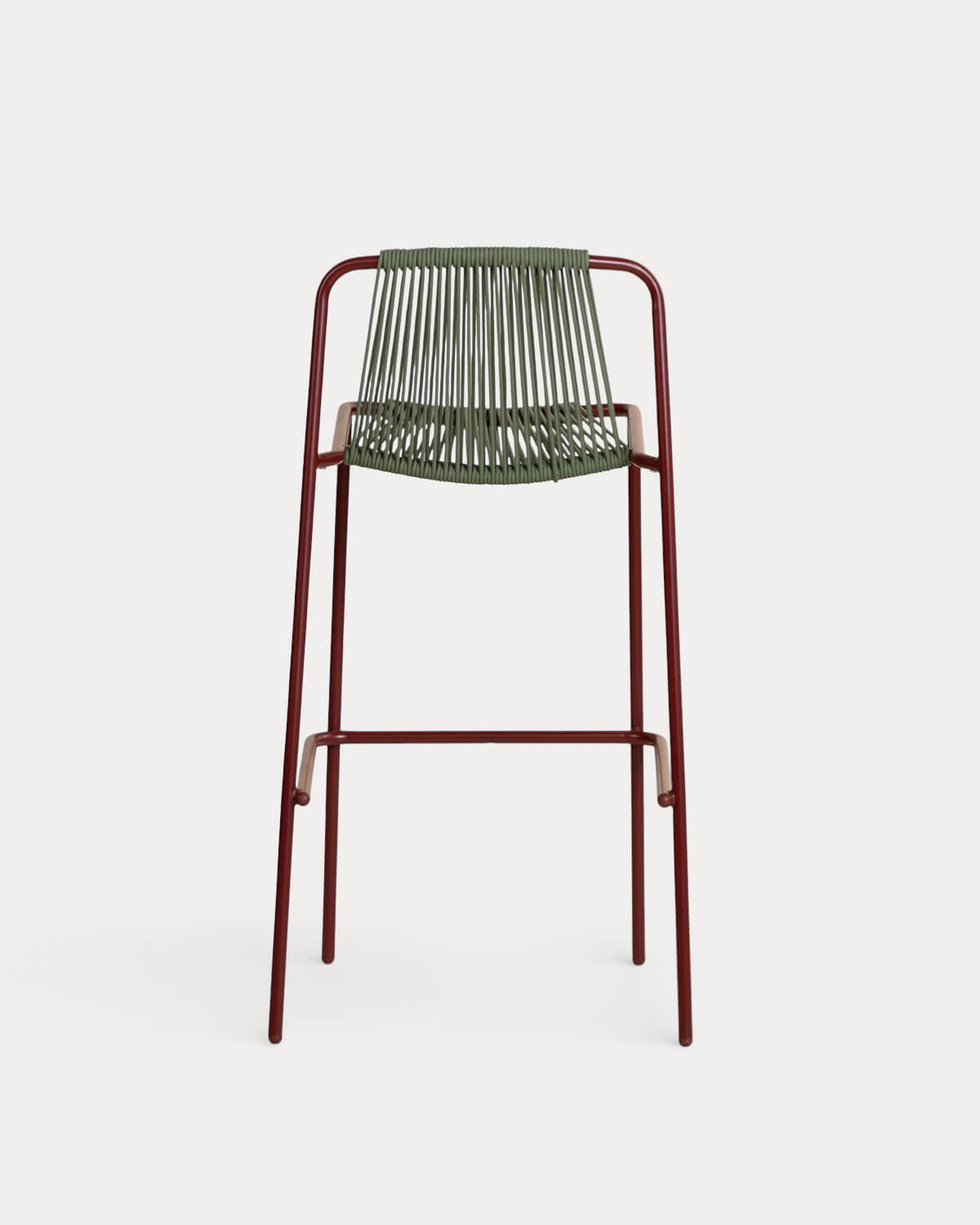 Sgabello Alto da Esterno in Metallo e Corda (75 cm) Mayailer, immagine della galleria 3