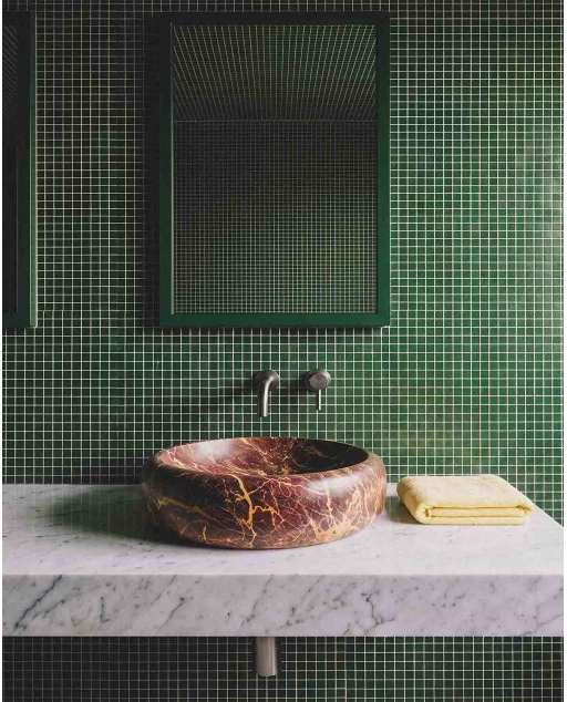 Lavabo rotondo Ø42 cm in marmo Saskia