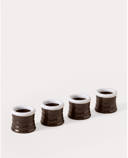 Pack da 4 anelli portatovaglioli Ø4,5 cm in dolomite Moica