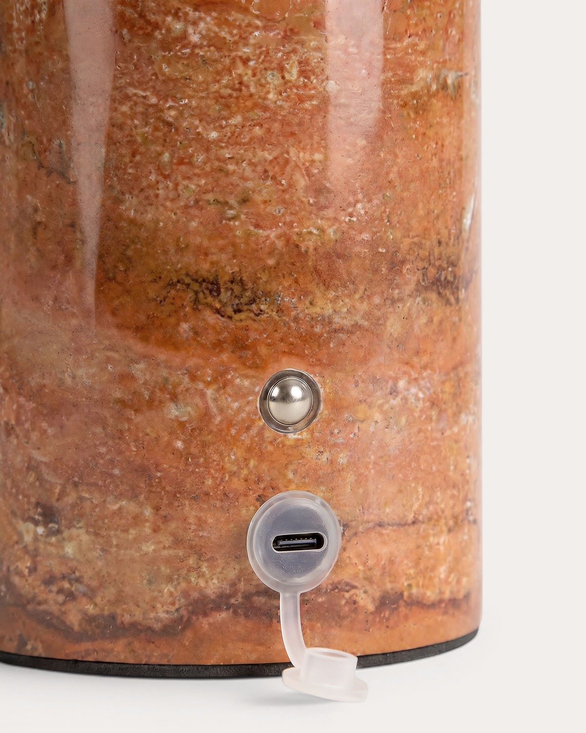 Lampada da tavolo LED senza fili in marmo e metallo Obely, immagine della galleria 9
