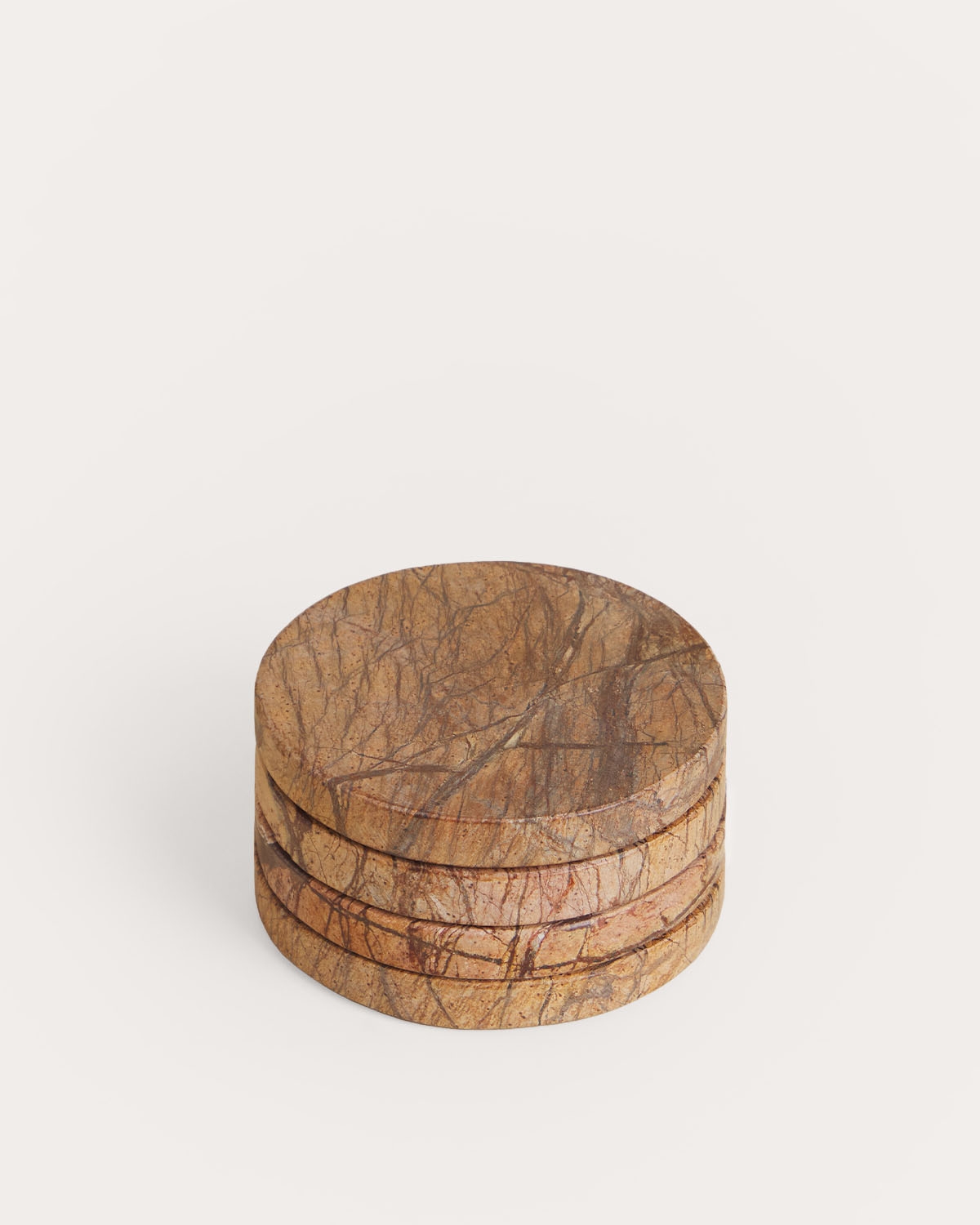 Set di 4 sottobicchieri rotondi Ø10 cm in marmo Minao, immagine della galleria 1