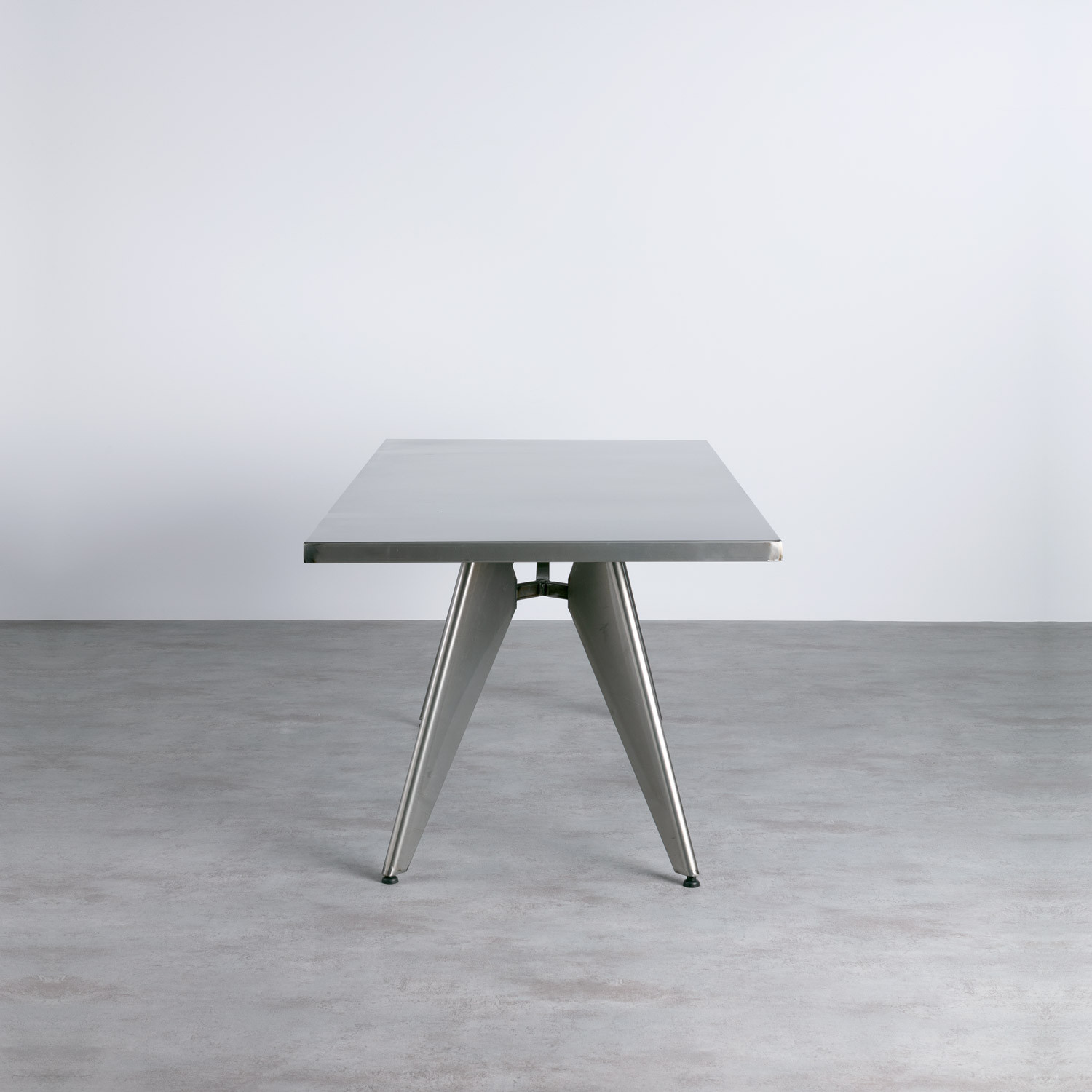 Tavolo da Pranzo in Acciaio (190x90 cm) Industrial Gunmetal, immagine della galleria 2