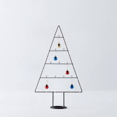 Árvore de Natal com Luzes LED de Madeira 110 cm Pin 