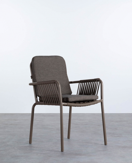 Cadeira de Exterior em Aluminio e Corda Drian