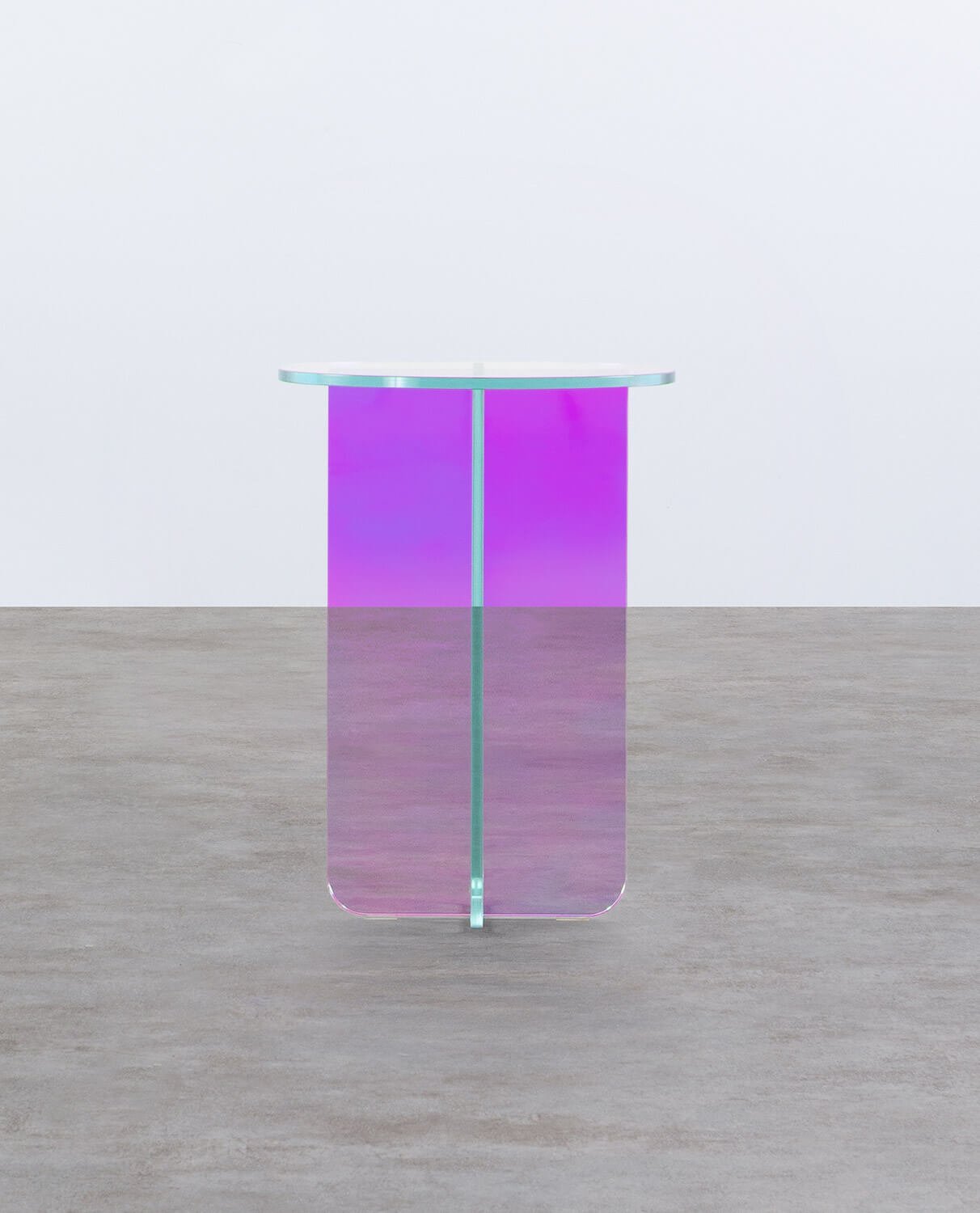 Conjunto de Mesas de Apoio e Centro Iridescente em Vidro Temperado Iris, imagem de galeria 4