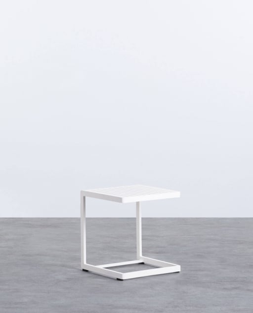 Mesa de Apoio em Alumínio (40x40 cm) Kreta Colours - Blanco Polar