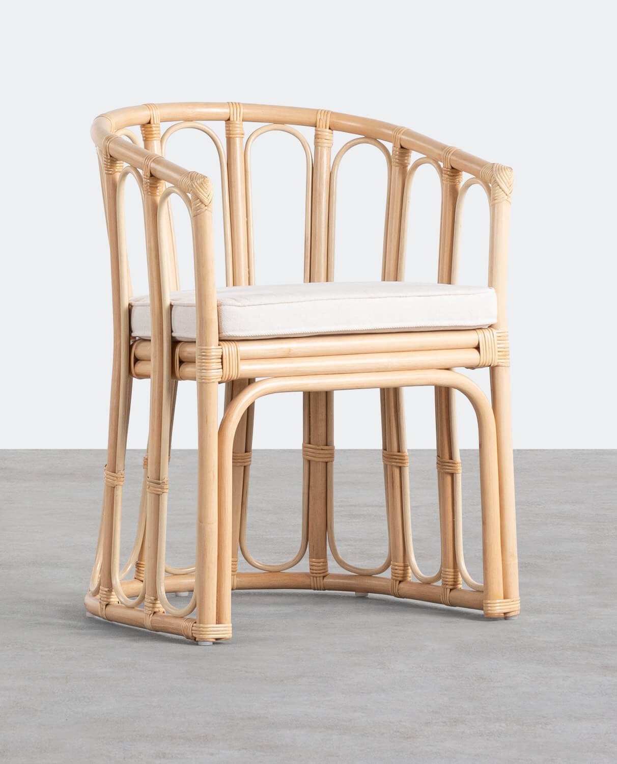 Pack 4 Cadeiras de Jantar em Rotim Natural Sena, imagem de galeria 1