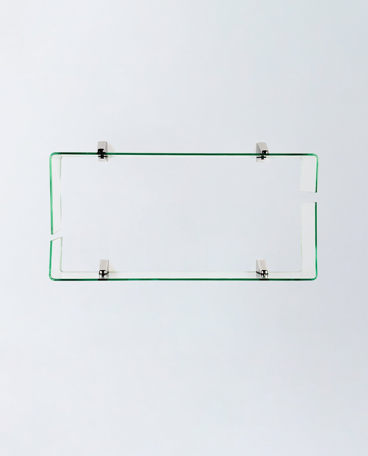 Conjunto de 2 Estantes de Parede em Vidro Curvado em L Iris, imagem de galeria 1