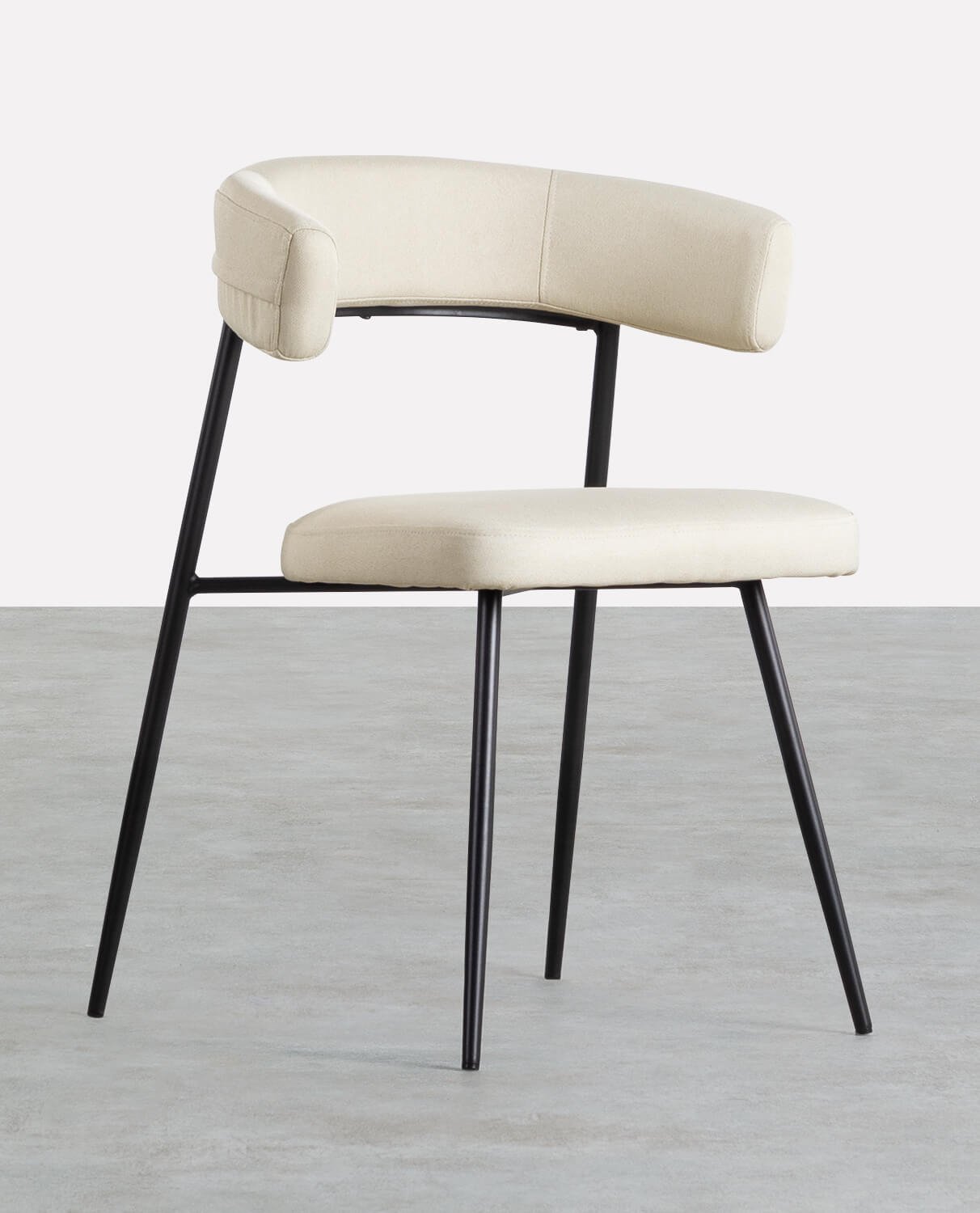 Pack 4 Cadeiras de Jantar em Metal e Tecido Eloise, imagem de galeria 1