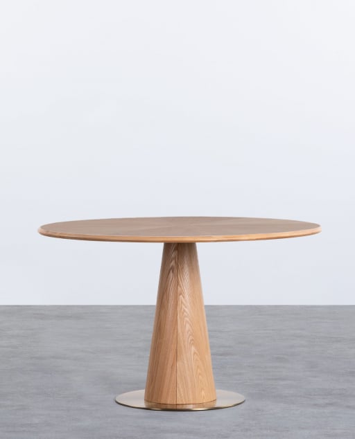 Mesa de Jantar Redonda de Madeira (Ø120 cm) Era