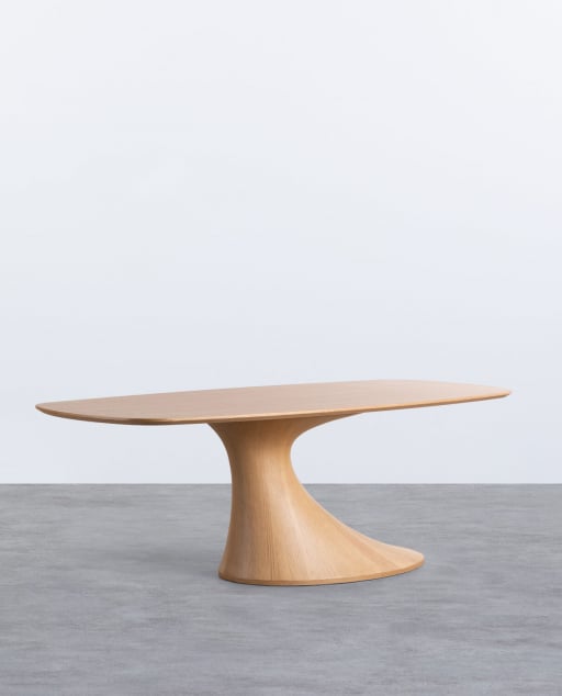 Mesa de Jantar Retangular em Madeira e Fibra de Vidro (220x100 cm) Flawas
