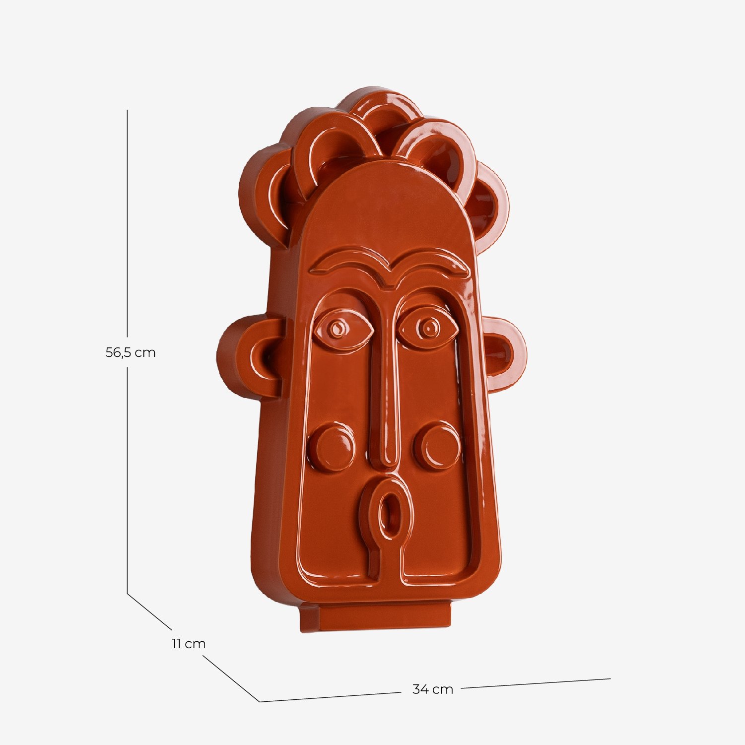 Figura Decorativa Grande de Dolomita XL Tikal, Medidas