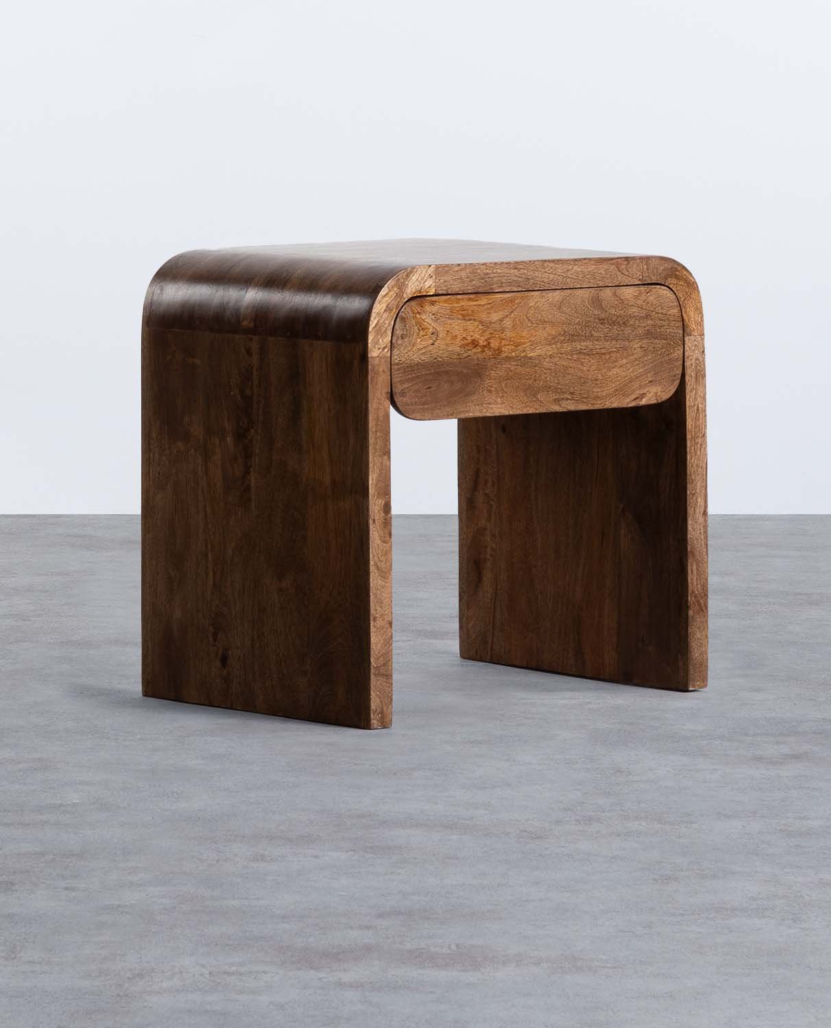 Mesa de Cabeceira XL com Gaveta em Madeira de Mangueira (61x45,5 cm) Vanile, imagem de galeria 1