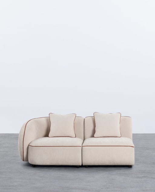 Sofá Modular de Canto 2 Peças com Poltrona em Tecido Ilham
