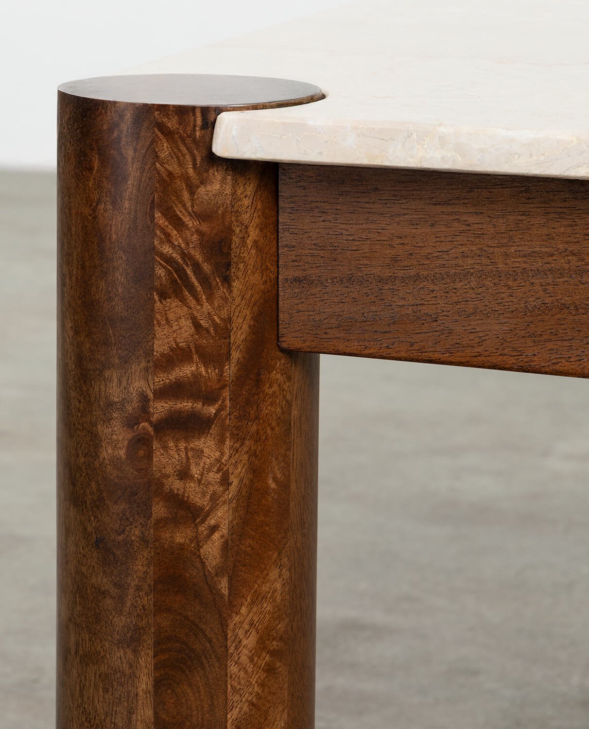 Mesa de Centro Retangular em Mármore Botticino e Madeira de Manga (120x60 cm) Dublin, imagem de galeria 4