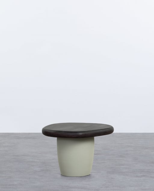 Mesa Lateral de Madeira de Acácia e Metal (59x58 cm) Brezo