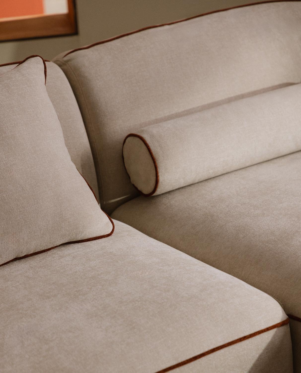 Sofá chaise longue modular de 2 peças com poltrona em tecido Ilham, imagem de galeria 2