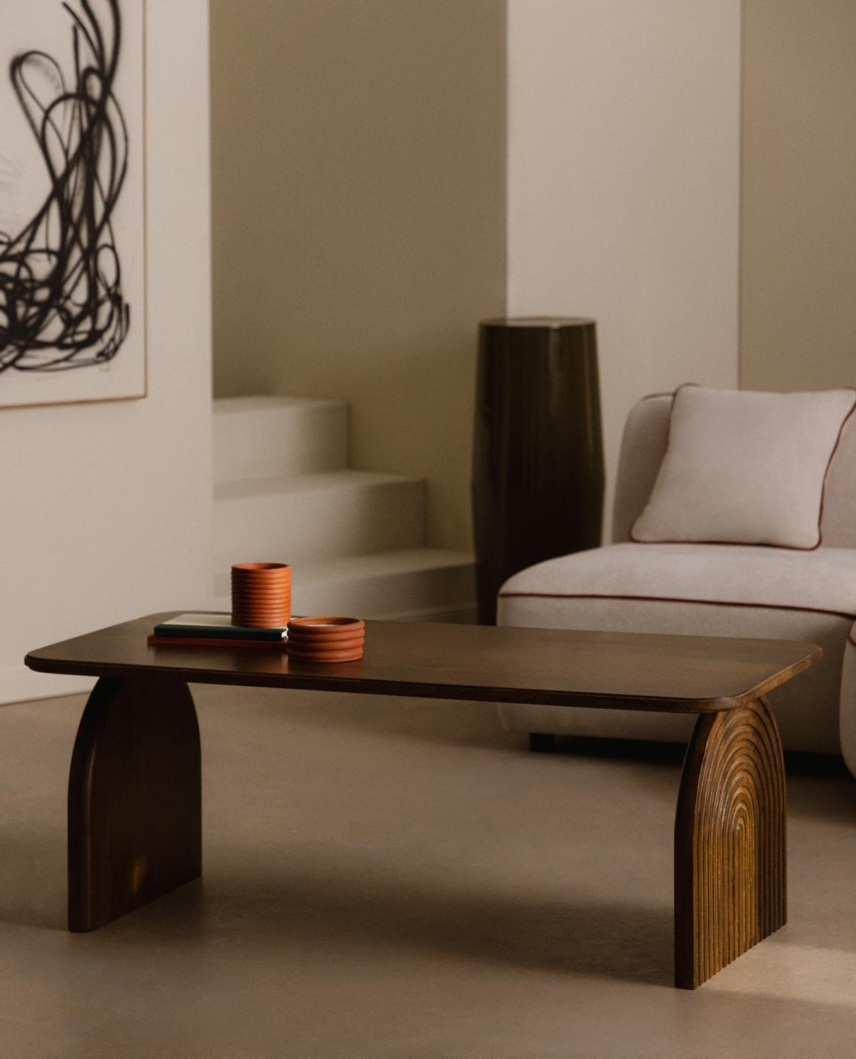 Mesa de Centro Retangular de Madeira de Mangueira (120x60 cm) Lenis, imagem de galeria 2