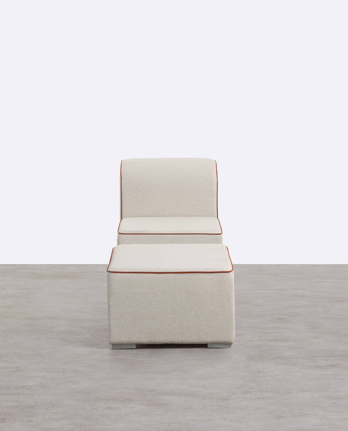Poltrona Modular de Jardim com Puff Tecido Lagos, imagem de galeria 2