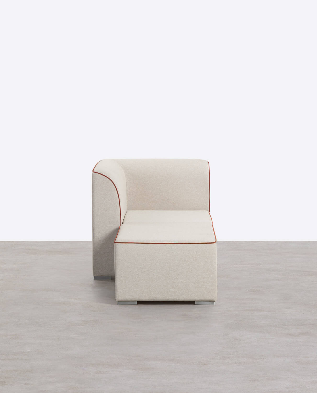Poltrona Modular de Canto para Jardim com Puff em Tecido Lagos, imagem de galeria 2