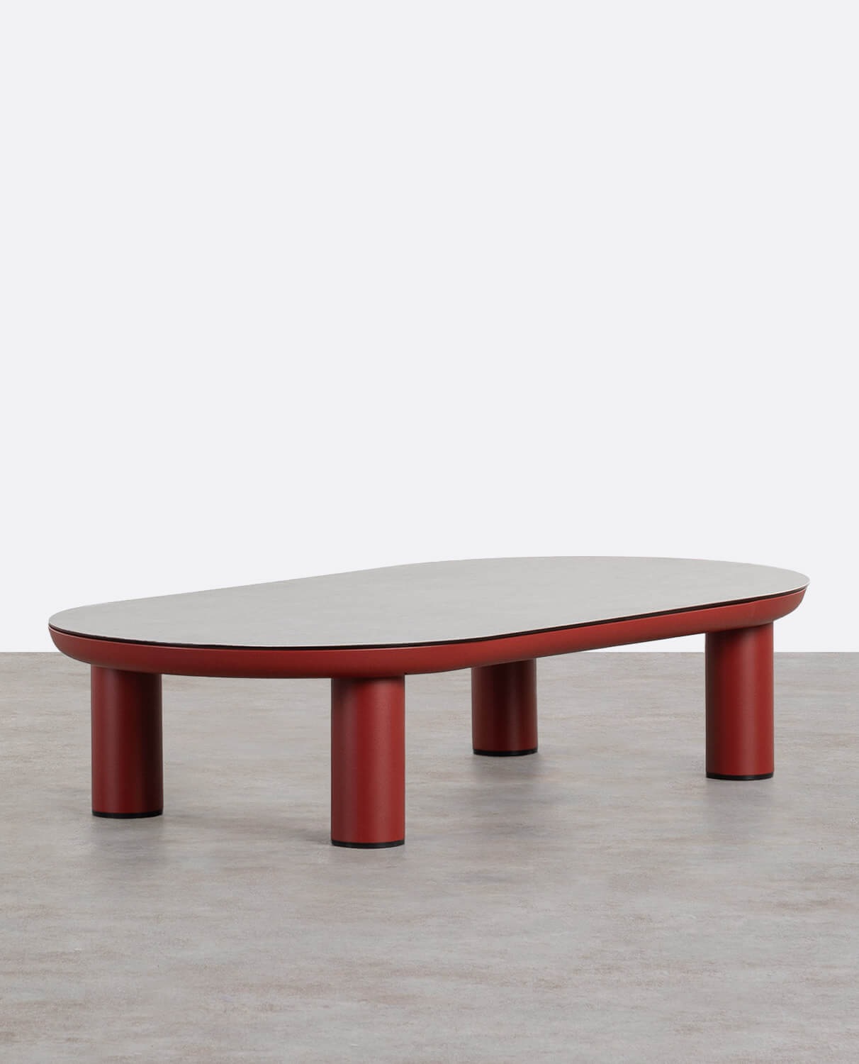 Mesa de Centro em Alumínio e Vidro (130x70 cm) Cheryl, imagem de galeria 1