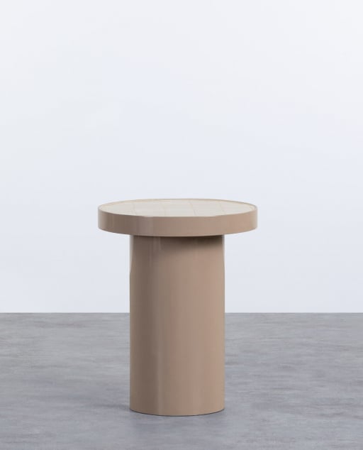 Mesa Lateral Metal e Cerâmica (Ø40 cm) Zafiro