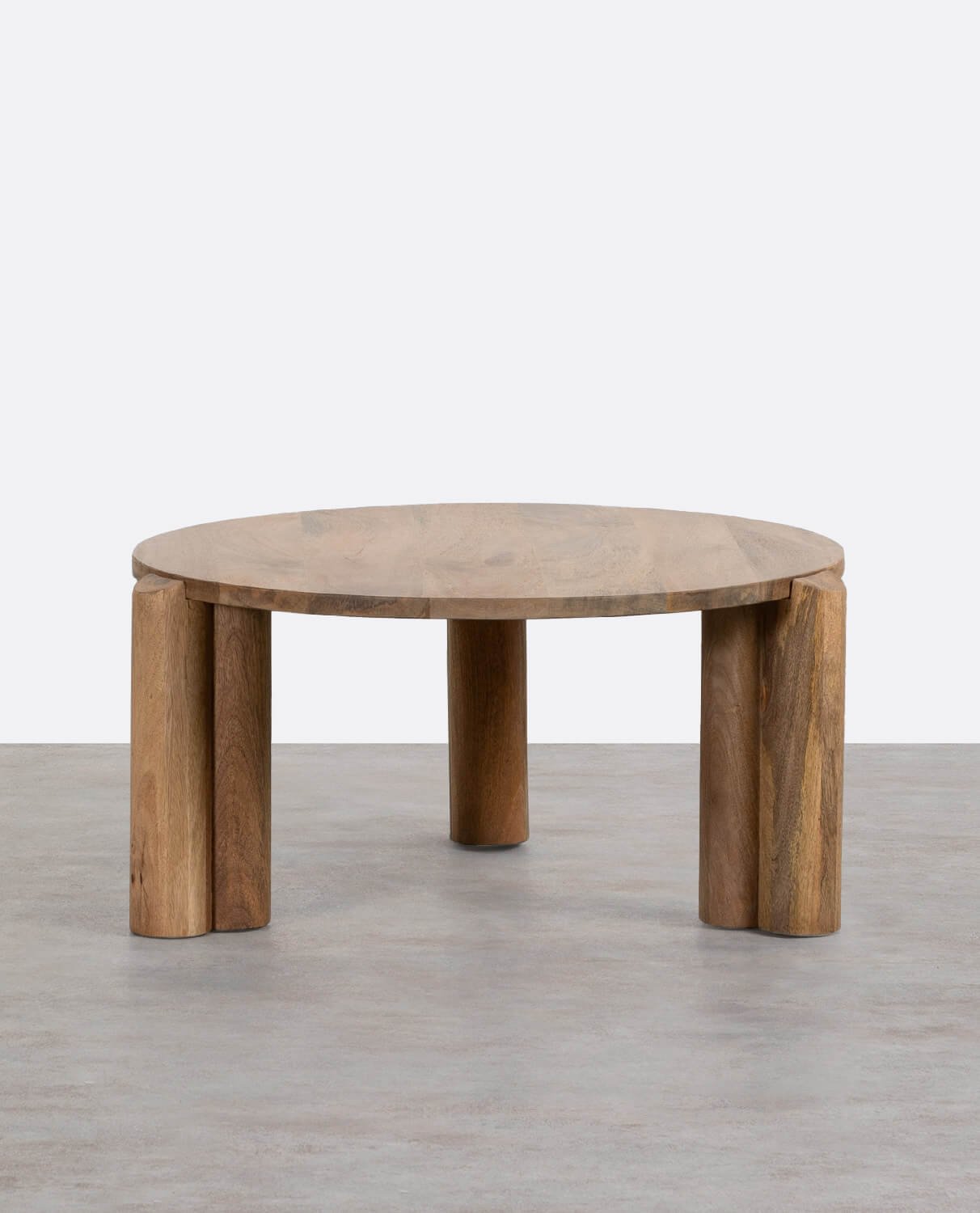 Mesa de Centro Redonda com Tampo em Madeira de Manga (Ø85 cm) Ethel, imagem de galeria 2