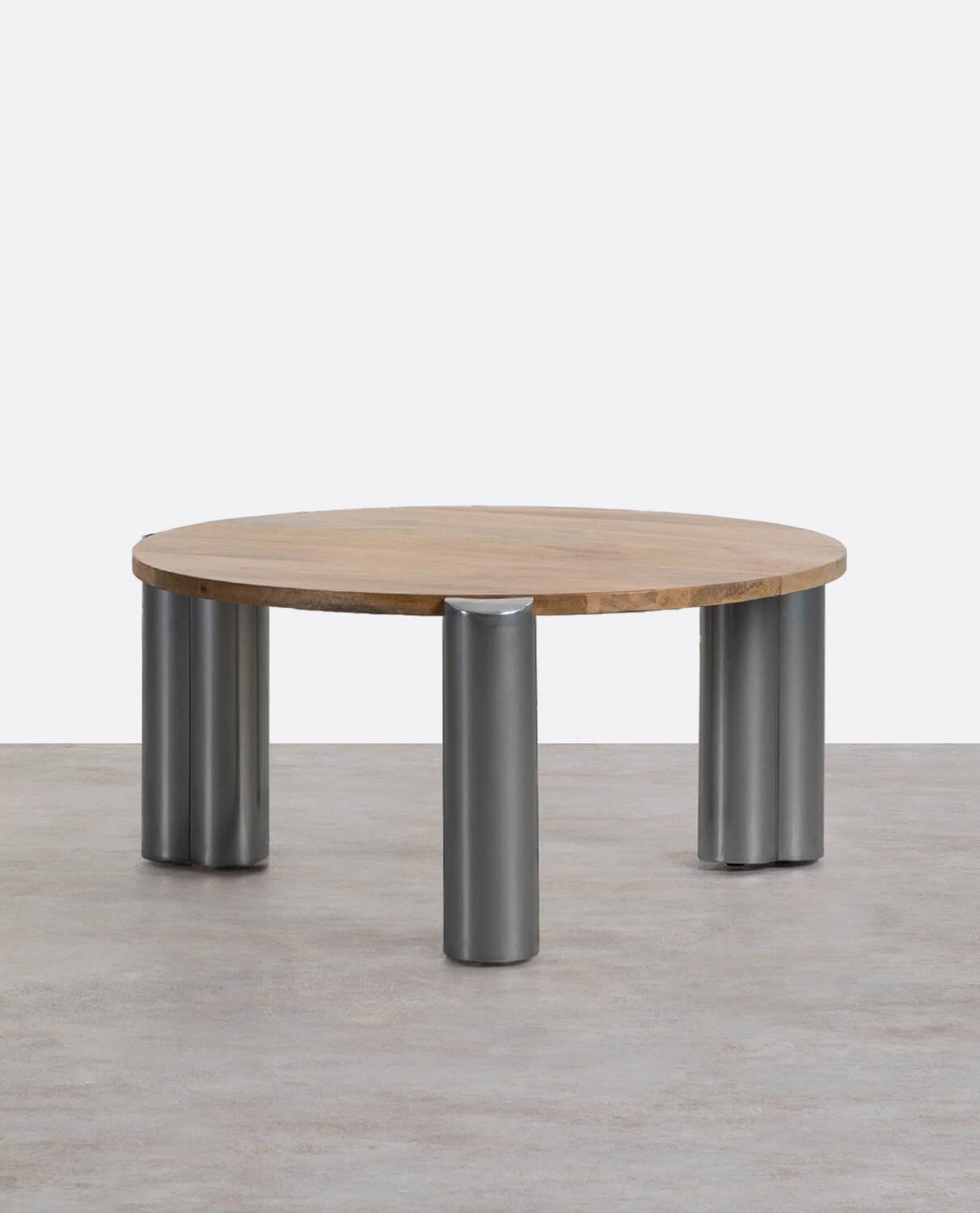 Mesa de Centro Redonda com Tampo em Madeira de Manga (Ø85 cm) Ethel, imagem de galeria 1